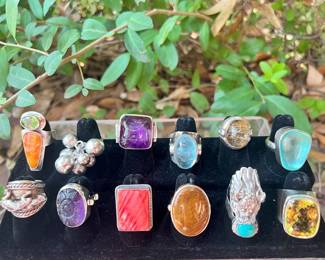 Rings!  Over 60 amazing vintage Native American and sterling rings!