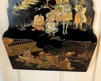 Vintage Chinoiserie letter holder