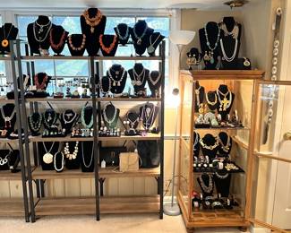 An entire room of Native American, fine and fine costume jewelry 