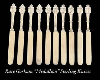 Gorham sterling “Medallion” knives