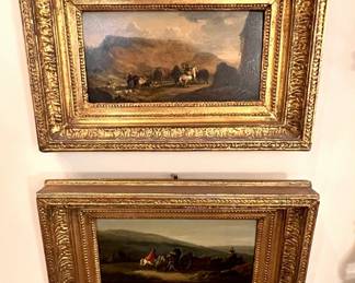 Pair of late 18th Century or early 19th Century military paintings