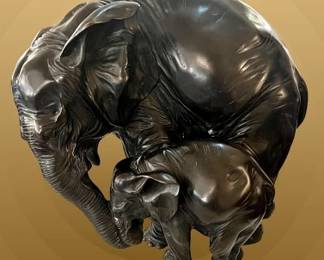 Signed Elephant bronze