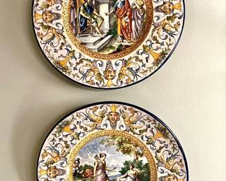 Italian pottery plates