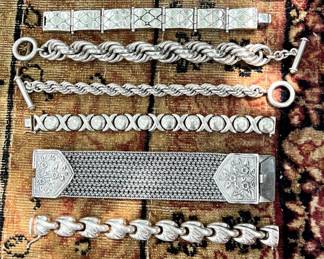 Sterling…heavy, beautiful…and this is the tip of the iceberg for sterling bracelets and bangles