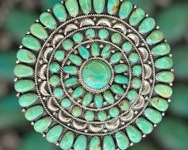 Vintage Navajo very large brooch/pendant