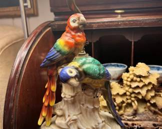 Pair of Vintage Bird Lamps