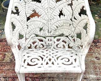 Pair of antique Coalbrookdale  garden chairs