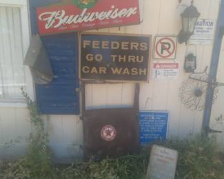 2/2 off monday Signs, 1930s door to gas truck 