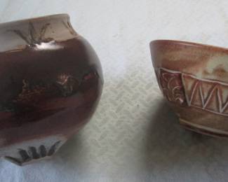 Hand thrown pottery decor 