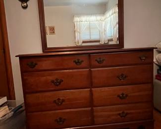 Dresser with mirror (part of bedroom suite)