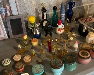 Vintage Avon bottles and jars