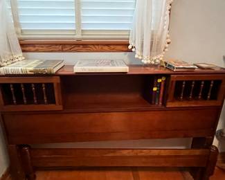 Full size bed with bookcase headboard