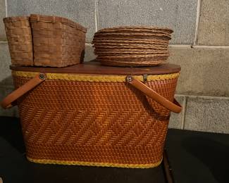 Vintage picnic basket