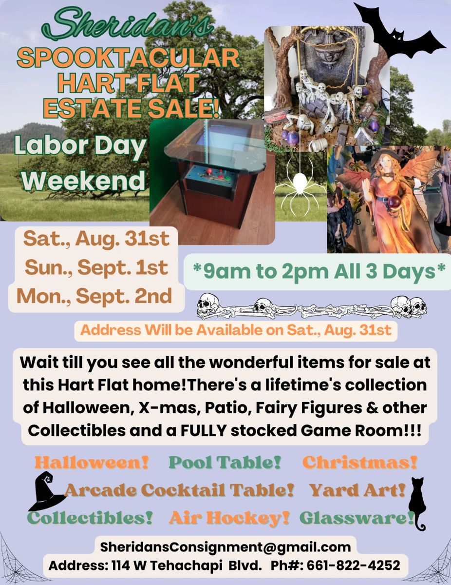 Spooktacular Hart Flat Estate Sale Flyer