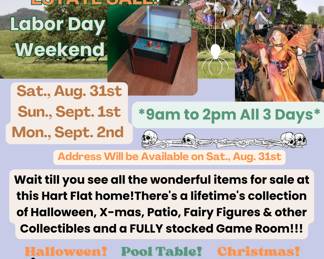 Spooktacular Hart Flat Estate Sale Flyer