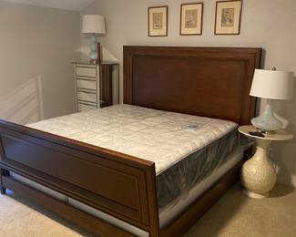 Louis Shanks solid mahogany sleigh headboard and foot mattress not included 