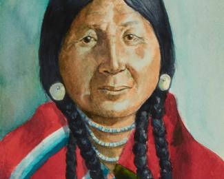 264
Paul Sollosy
1911-2012
Portrait Of A Woman
Watercolor on paper
Signed and with the artist's device at lower left: Paul Sollosy
Sight: 9.5" H x 6.5" W
Estimate: $200 - $400