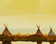 272
Nicholas Coleman
b. 1978
"Spring Camp"
Oil on board
Signed and titled, verso: Nicholas Coleman; also with the artist's ink stamp, verso
6" H x 28" W
Estimate: $1,000 - $2,000