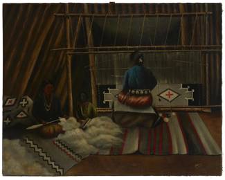 242
20th Century American School
Weavers
Oil on canvas
Signed lower right: Arnim
35" H x 45" W
Estimate: $500 - $700