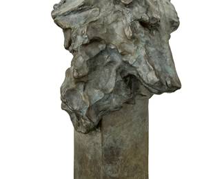 57
Sherry Salari Sander
b. 1941
Wolf, 1997
Verdigris patinated bronze
Edition: 12/35
Incised signature, date, and number verso: S Salari Sander / 97 ©
12.75" H x 7.5" W x 6.75" D
Estimate: $400 - $600