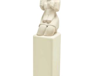 76
Don Chunestudey
b. 1948, Cherokee descent
"Mother And Child," 1987
Carve stone on a lacquered wood plinth
With incised signature and date verso: © 87 / CHUNESTUDY
Stone: 30.25" H x 12" W x 15" D; Plinth: 36.25" H x 14" W x 14" D
Estimate: $800 - $1,200