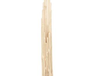 191
A Saguaro Cactus Skeleton Floor Lamp
Late 20th century
Unmarked
The custom floor-standing single light lamp housed inside the skeleton of a saguaro cactus that has been shaped with rounded ends, electrified
83" H x 22" W x 17" D
Estimate: $400 - $600