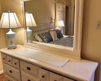 Riverside long dresser with mirror