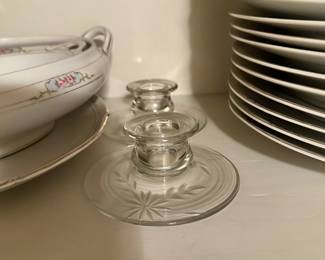 Glass candleholders 