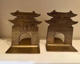 Brass bookends