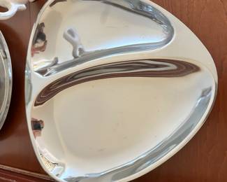 Vintage Wales metal divided dish