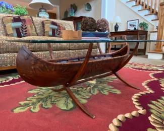 Canoe / Glass Coffee Table