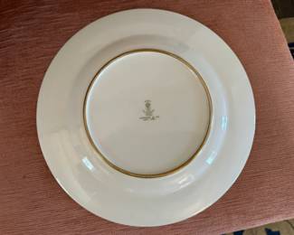 Tiffany Crown Staffordshire gold encrusted  10" plates 12 pc.         