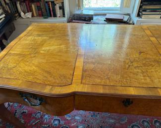 Inlaid French bureau plat                                                        31.5"h x 66.5" w x 35"d