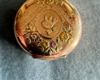 Elgin tricolor gold filled pocket watch