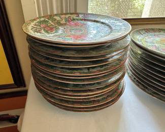 Vintage Rose Medallion plates 8.5" 15 pc.