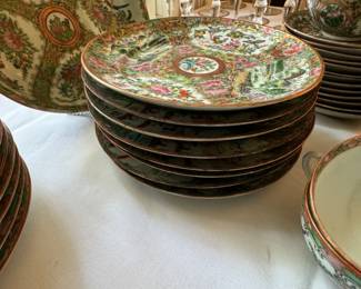 Rose Medallion plates 8.25"   8 pc.