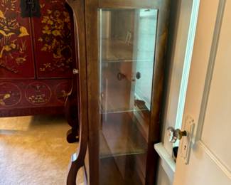 American empire glass door cabinet