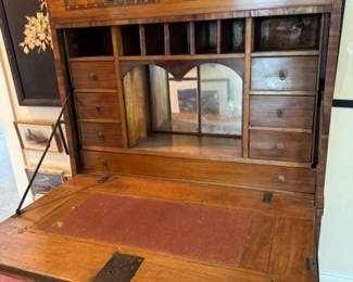 German / Austrian fall-front bureau                                                    63"h x 41"w x 12.5"d