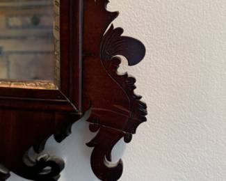 Antique Chippendale mahogany mirror 40"h x 27"w   repaired