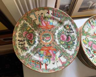 Vintage Rose Medallion plates 8.5" 15 pc.