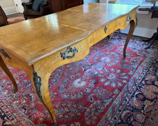 Inlaid French bureau plat                                                        31.5"h x 66.5" w x 35"d