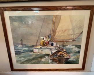 Sessions nautical print  frame size                                      26.5"h x 32"w 