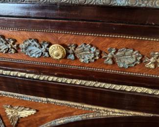 Napoleon III-style marble-top chest                                     39"h x 56" w x 23"d 