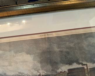 Harper's Weekly view of Chicago river                                            frame size 23.5"h x 25.5"w