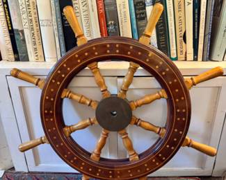 Inlaid ships wheel 