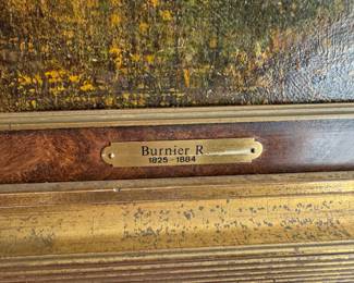 Richard Burnier (1826 - 1884) Dutch Impressionist Barbizon School oil on canvas 26”h x 38.5”w