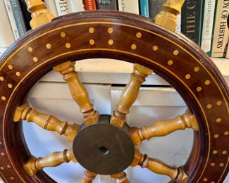 Inlaid ships wheel 