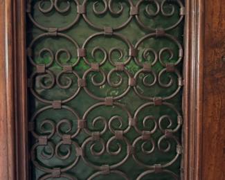  Renaissance-style walnut cabinet                                          80"h x 48.5"w x 20"d 