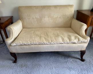 Queen Anne settee 34"h x 52"w x 32"d 