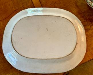 Blue Willow platter   19.5" long x 15.5"w   crack